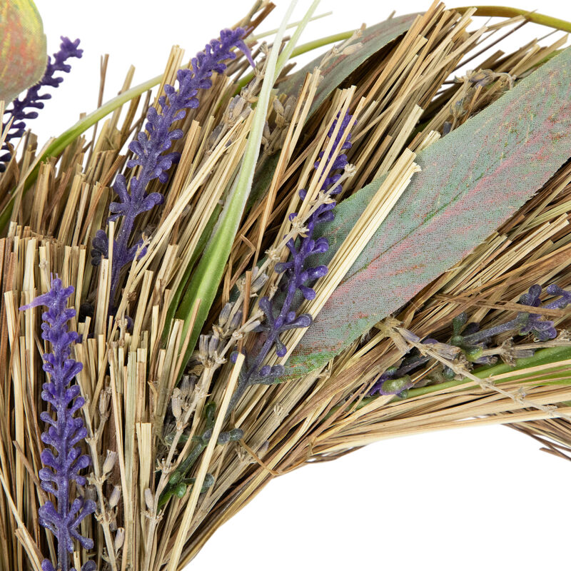 Artificial Grass and Lavender Spring Wreath - 14"