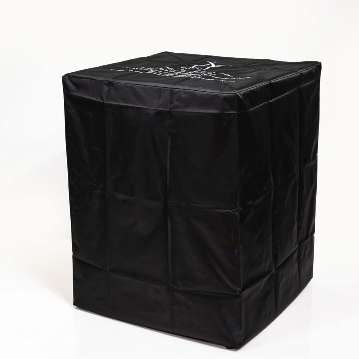 Streamdale Wicker Fire Pit Column With Glass Wind Guard