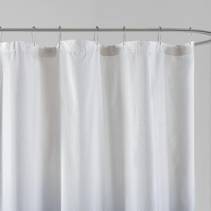 Belen Kox Blue Ombre Seersucker Shower Curtain, Belen Kox