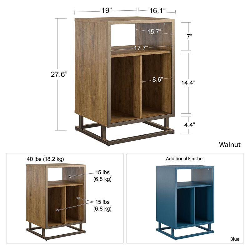Novogratz Regal Turntable Stand / End Table
