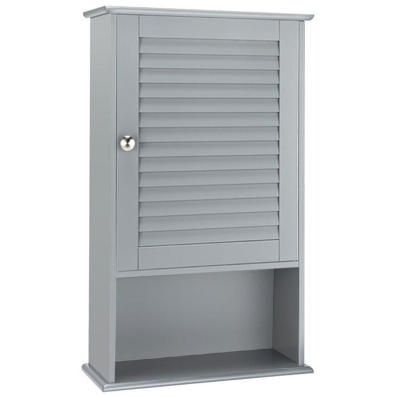 Bathroom Wall Mount Storage Cabinet Single Door with Height Adjustable Shelf