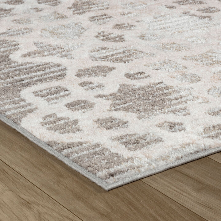 Cadence Abstract Modern Brown Beige Indoor Area Rug