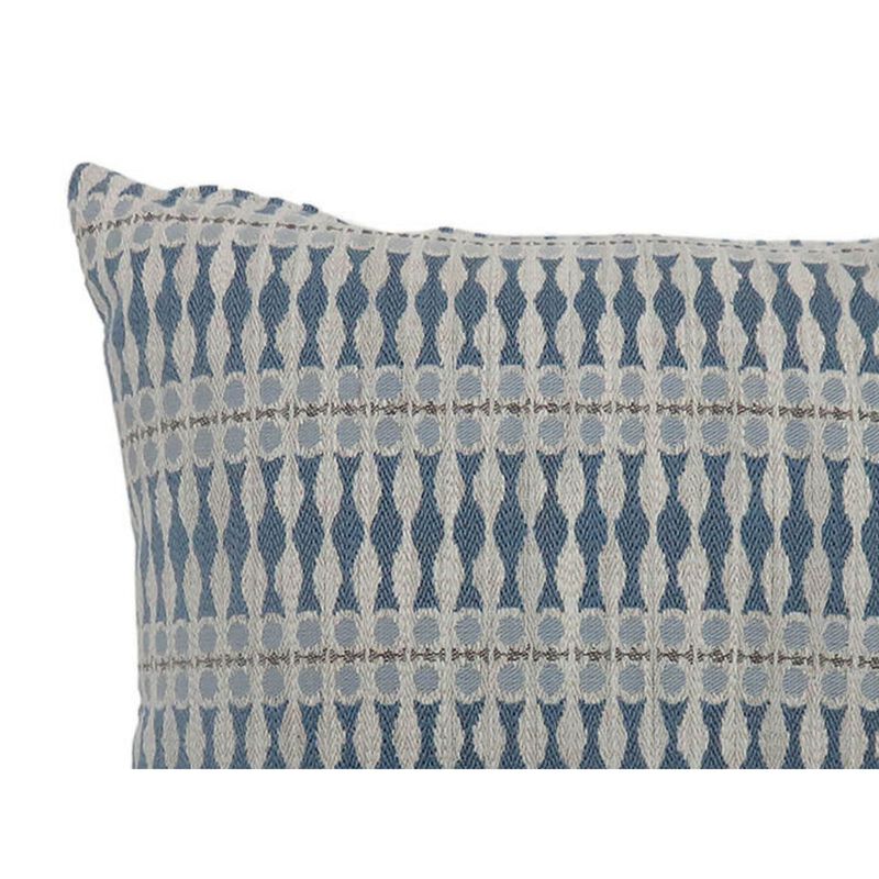 Contemporary Style Simple Traditionally Designed Set of 2 Throw Pillows, Blue-Benzara