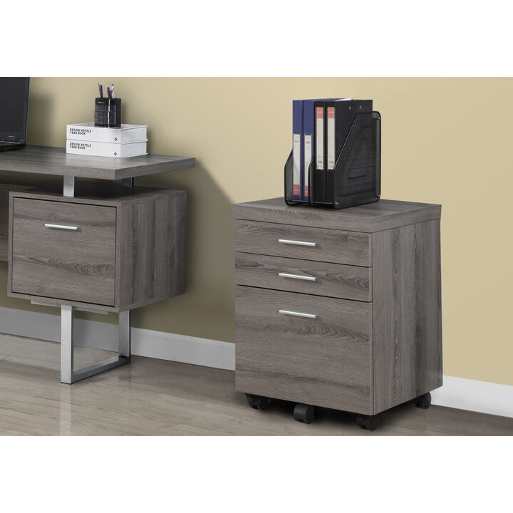 Monarch Specialties I 7049 File Cabinet, Rolling Mobile, Storage Drawers, Printer Stand, Office, Work, Laminate, Brown, Contemporary, Modern