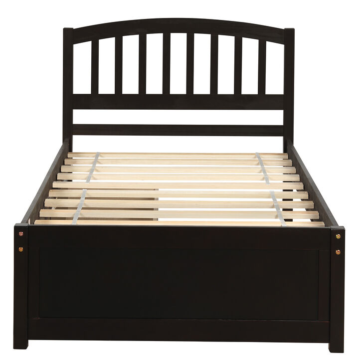 Merax Wood Bed Frame with Two Drawers