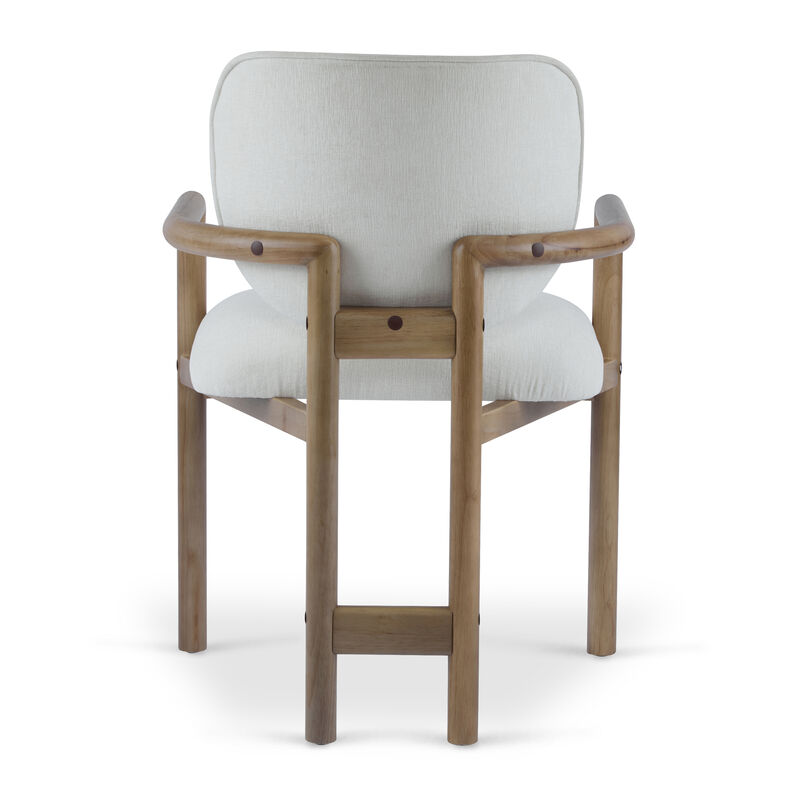 Merax Rubber Wood Dining Chairs Arm Chairs 2 Pieces