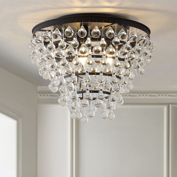 Toronto Metal/Crystal LED Flush Mount