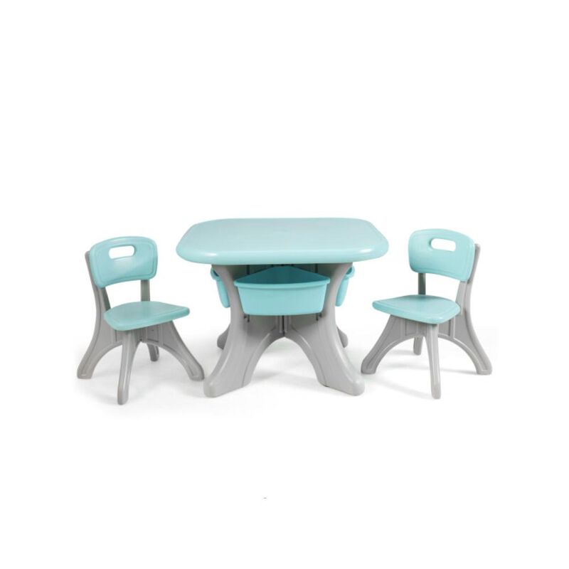 Hivvago In/Outdoor 3-Piece Plastic Children Play Table & Chair Set