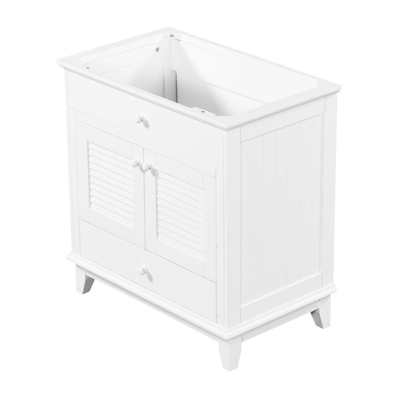 30" Bathroom Vanity Base Without Sink, Bathroom Cabinet With Two Doors And One Drawer