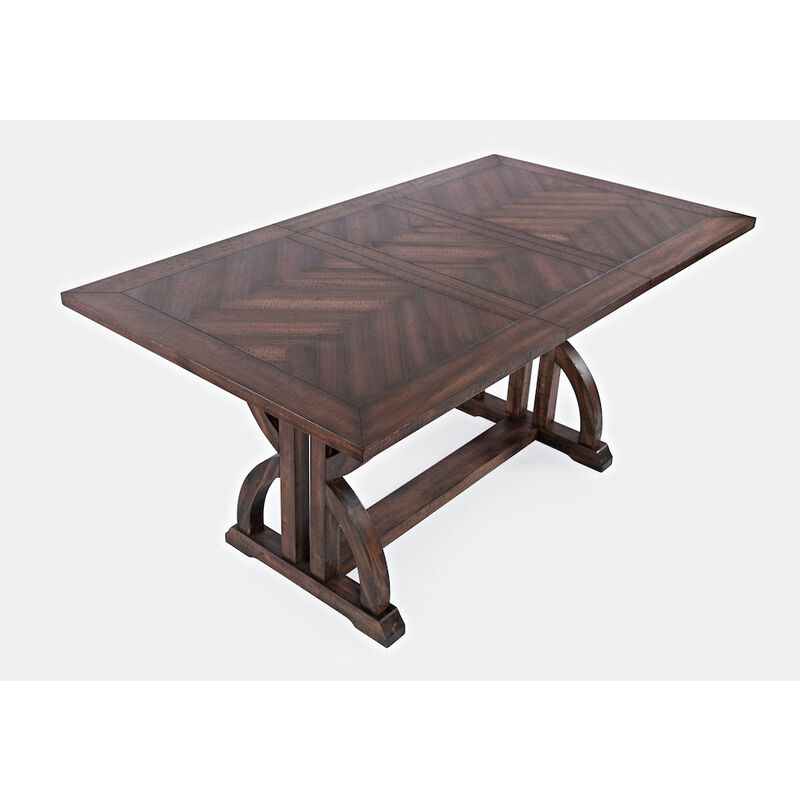 Jofran Herringbone Distressed Acacia Counter Height 78 Dining Table