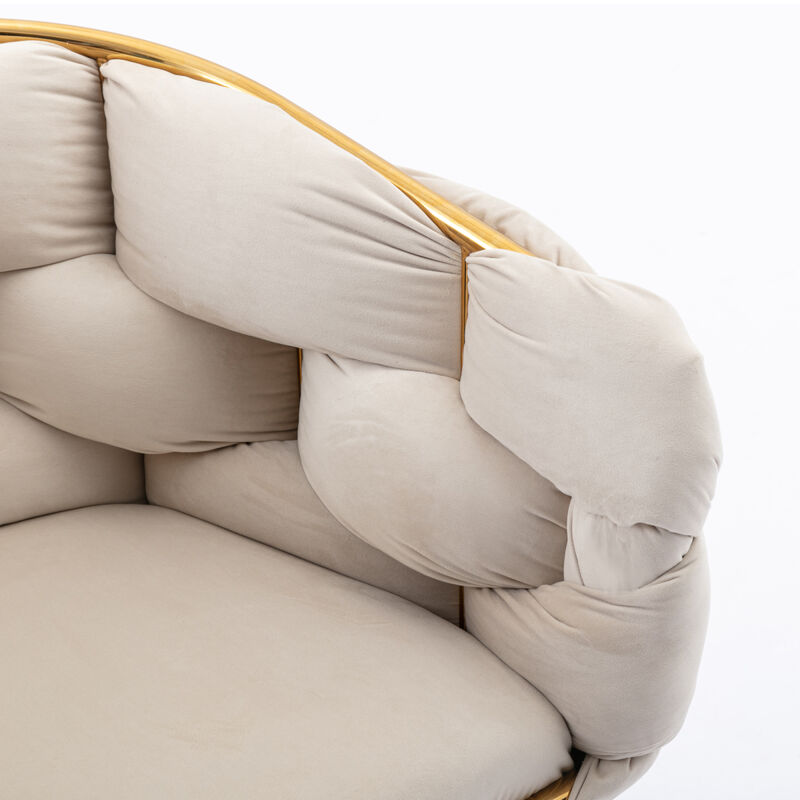 Modern Luxury Velvet Single Sofa Chair Set for Lazy Person