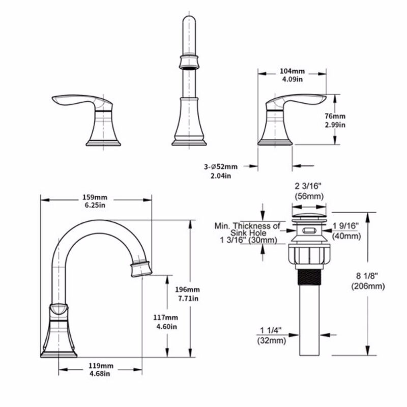 Widespread Oil-Rubbed Bronze Bathroom Faucet with 2 Handles for Stylish Vanity Sink