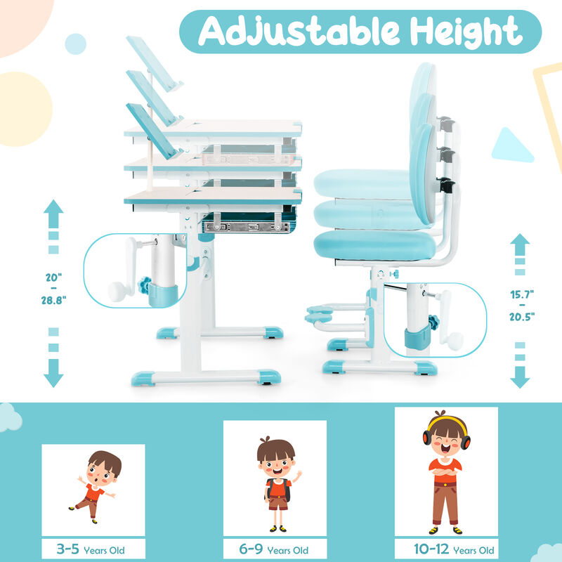 Adjustable Kid's Study Desk and Chair Set for Comfortable Learning and Growth