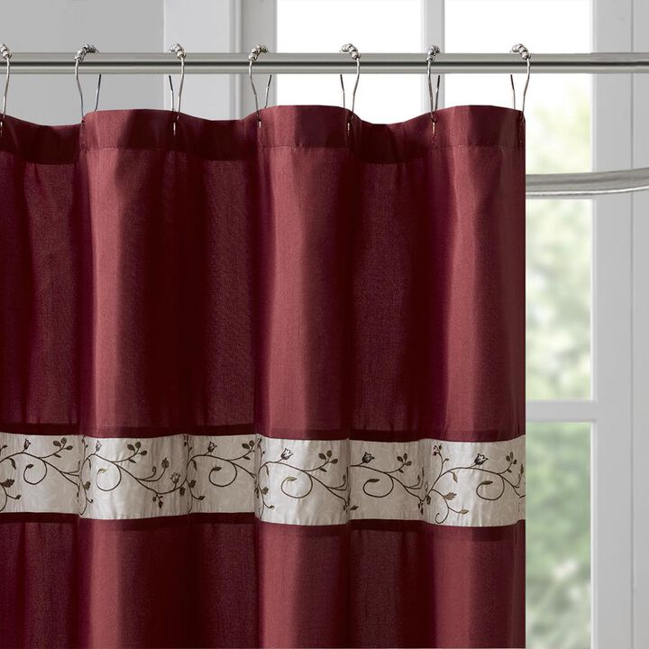 Belen Kox Serene Faux Silk Lined Shower Curtain, Belen Kox
