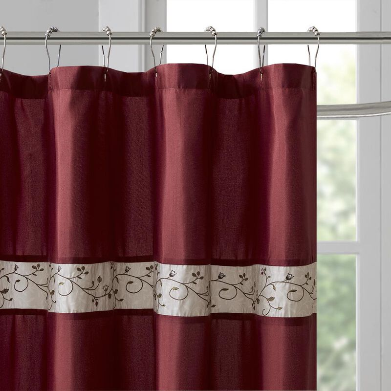 Belen Kox Serene Faux Silk Lined Shower Curtain, Belen Kox