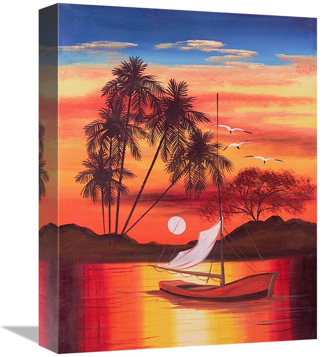 Cat Island Slope 1-Canvas Art-12x16