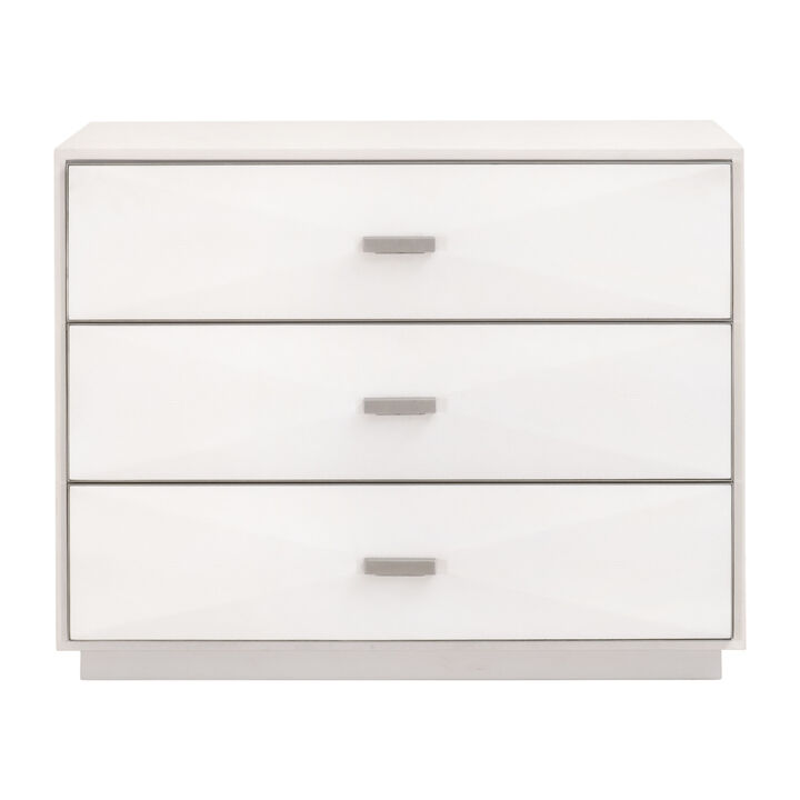 Wynn Shagreen Nightstand 3-Drawer Nightstand