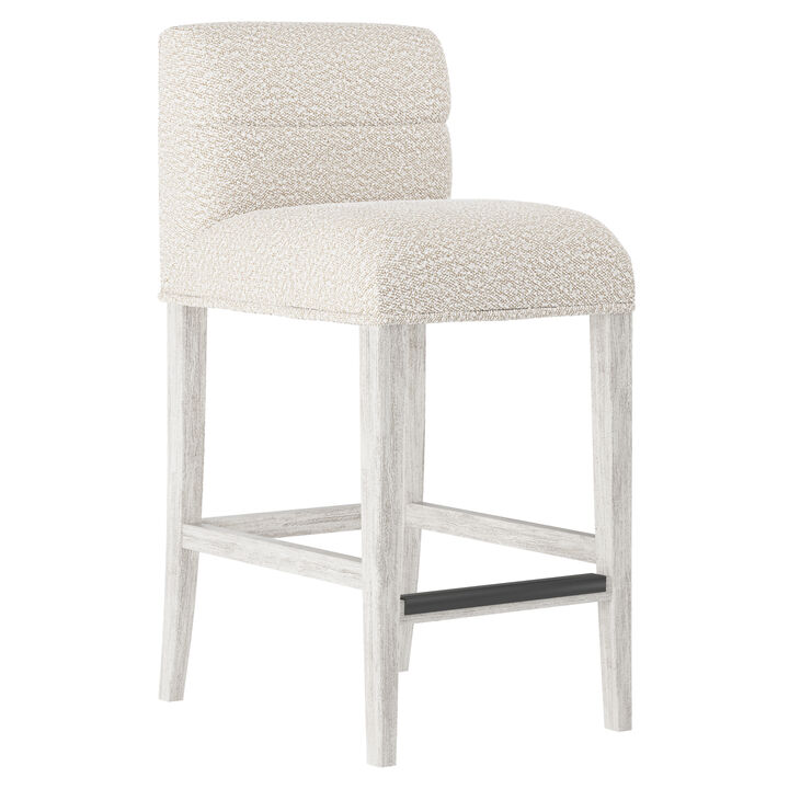 Hyde Fabric Bar Stool in White