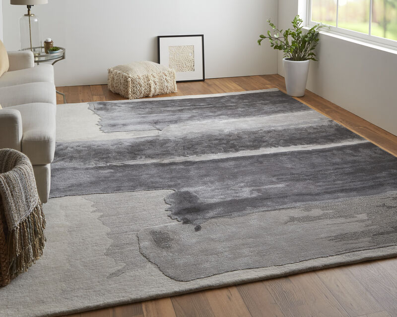 Anya 8921F Gray/Blue/Ivory 8' x 10' Rug