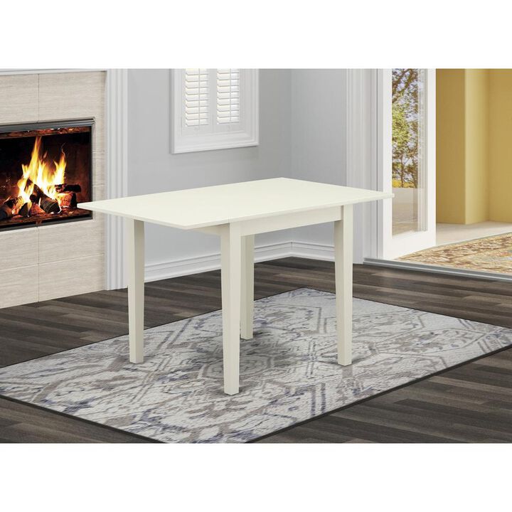 East West Furniture Dining Table Linen White, NDT-LWH-T