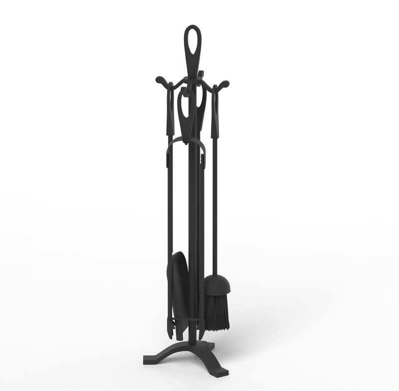 5-Piece Fireplace Tool Set with Poker Essential Fireplace Accessories for Easy Maintenance