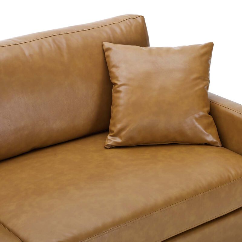 Juliana Vegan Leather Sofa Brown EEI-4448-TAN