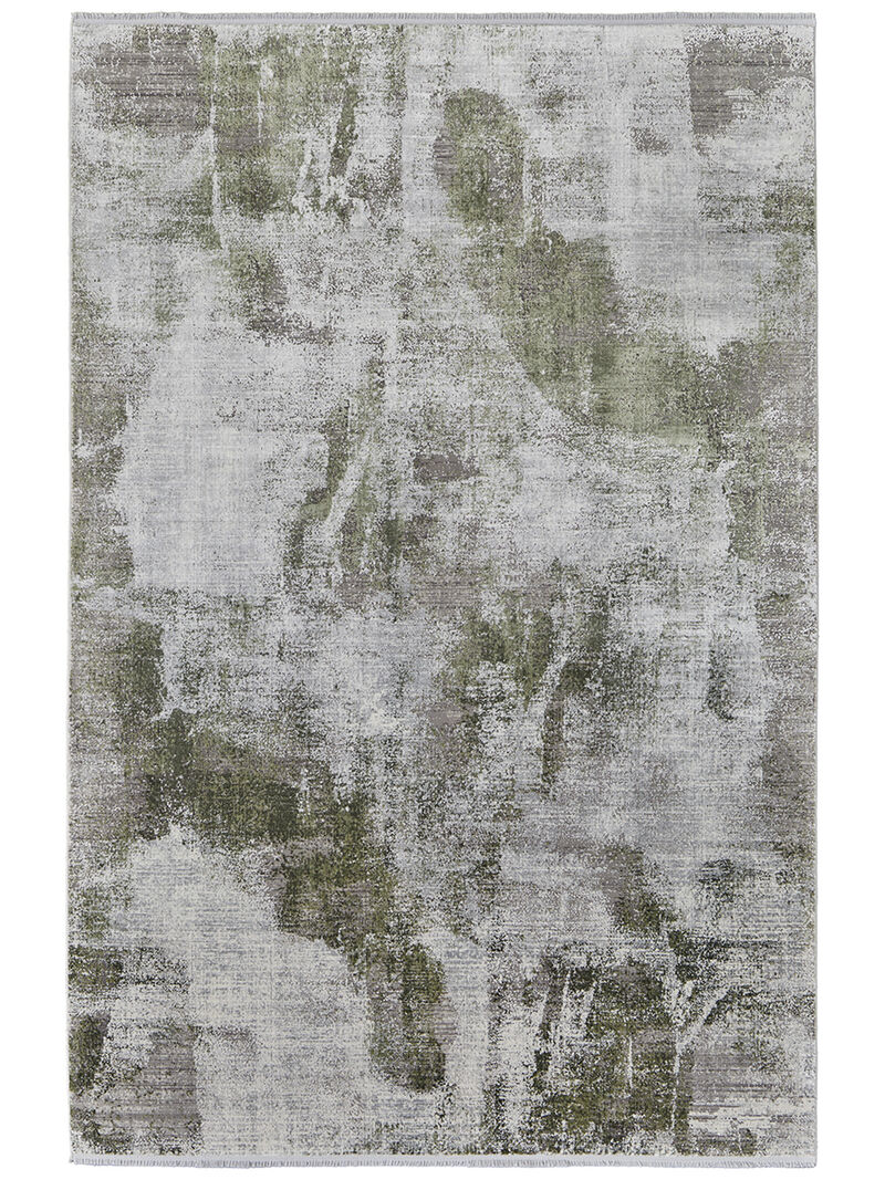 Cadiz 39N5F 3'1" x 5' Gray/Green/Silver Rug