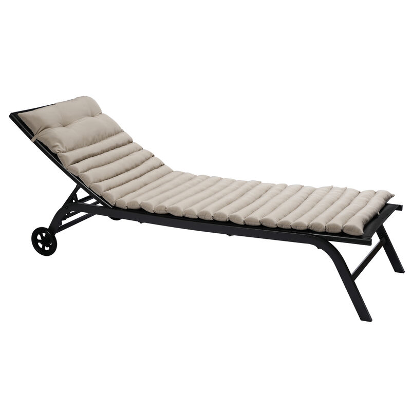 Outdoor Lounge Chair Cushion Set - KHAKI