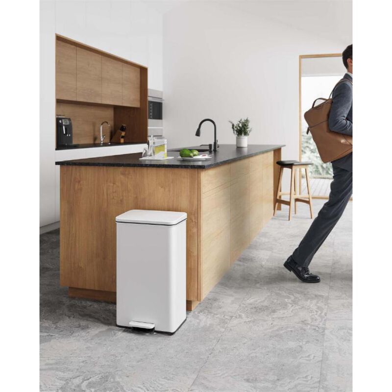 10.5 Gallon Trash Can for Efficient Waste Management and Space-Saving