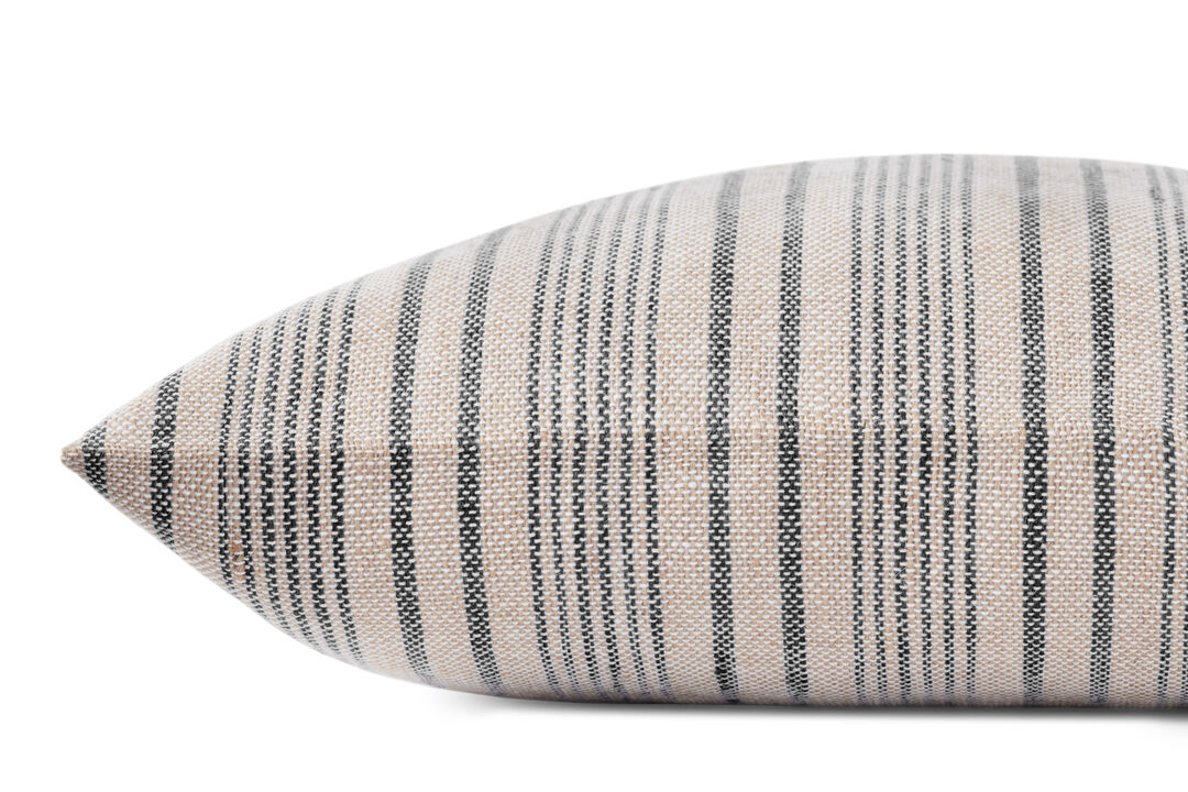 Elaine PMH0031 Beige/Navy 13''x21'' Cover Only by Magnolia Home by Joanna Gaines x Loloi