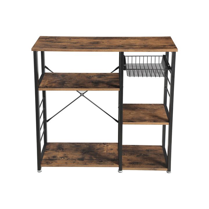 Stylish Metal Frame Kitchen Shelf for Contemporary Spaces