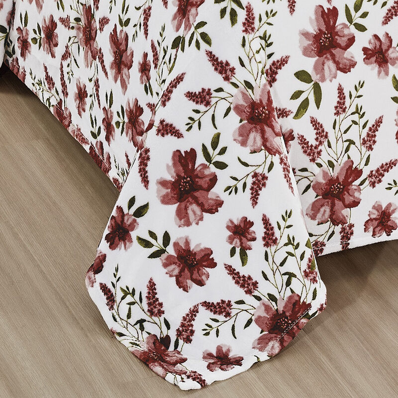 Plazatex Luxurious Ultra Soft Lightweight Rayla Printed Bed Blanket Floral 60" x 90"