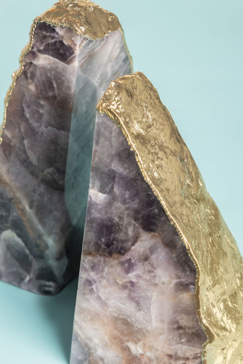 Dazzle Amethyst Bookends - Set of 2