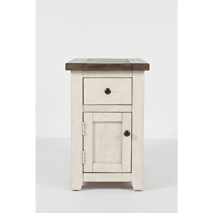 Jofran Rustic Reclaimed Pine Farmhouse Chairside Table