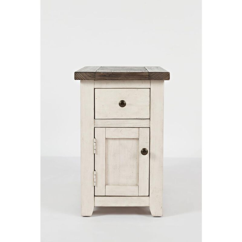 Jofran Rustic Reclaimed Pine Farmhouse Chairside Table