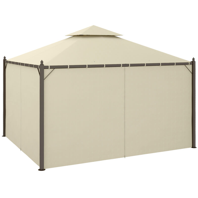 Gazebo Double-tier 10ft�12ft Shelter Shade Awning Canopy Patio Curtain Outdoor