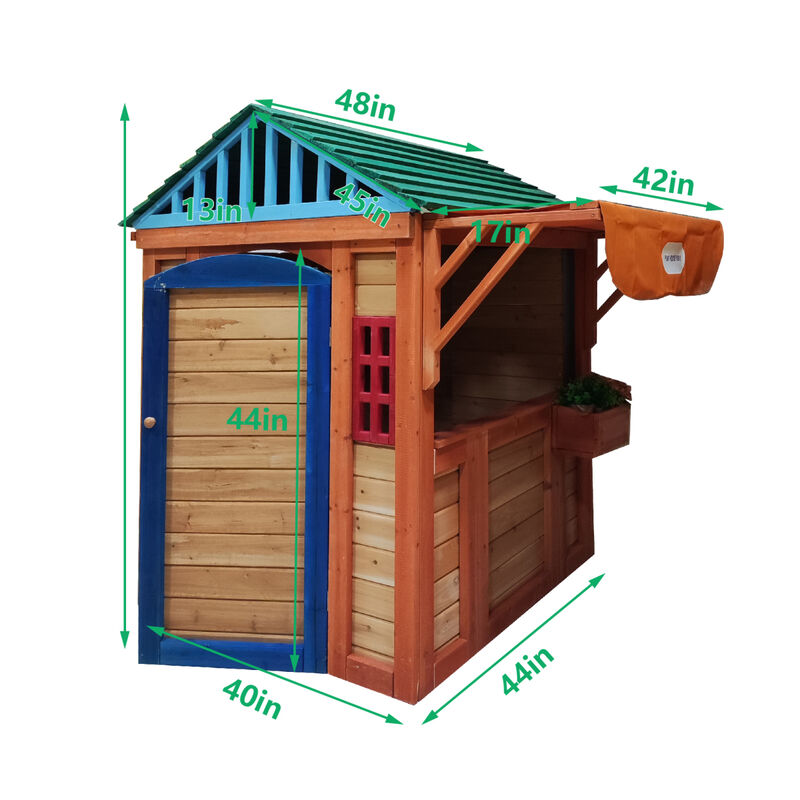 Wooden 4-in-1 Eco-Friendly Kids Game House