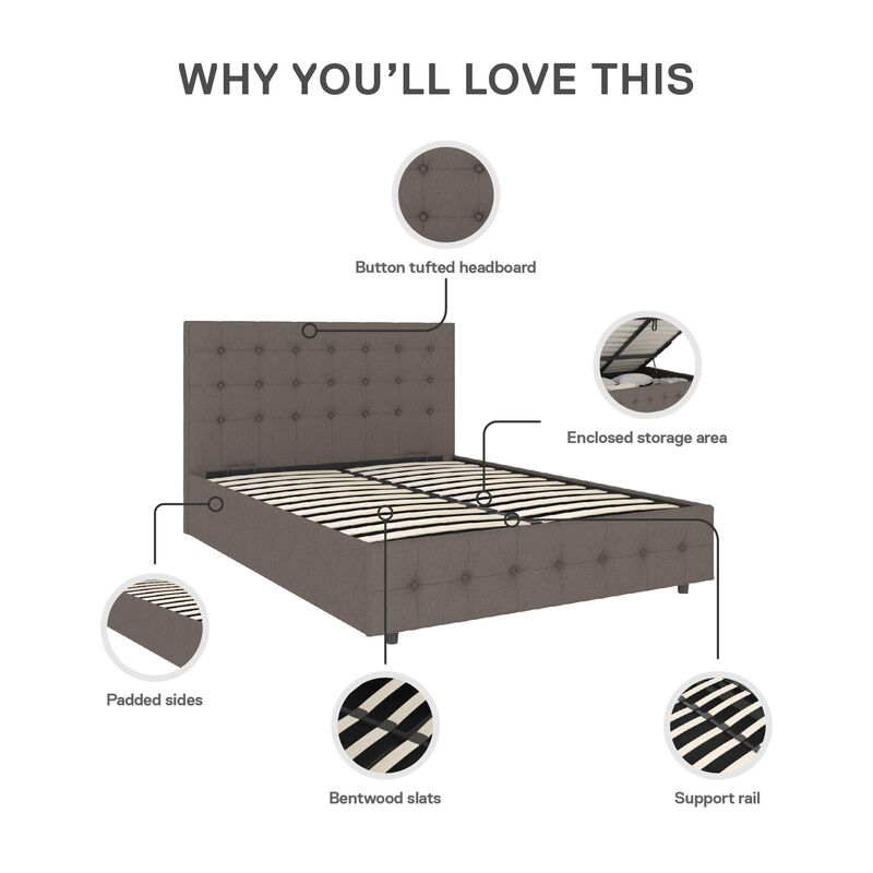 Sydney Upholstered Bed with Storage