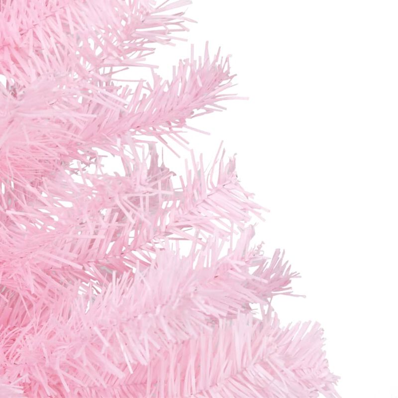vidaXL Artificial Christmas Tree with Stand Pink 59.1" PVC