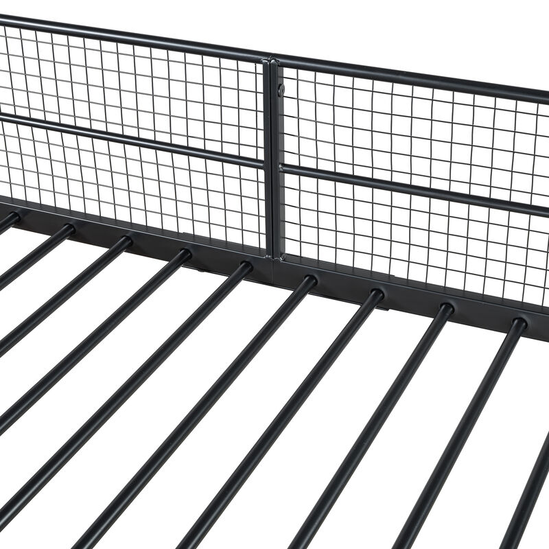 Merax Metal Bunk Bed with 5-Tier Shelves