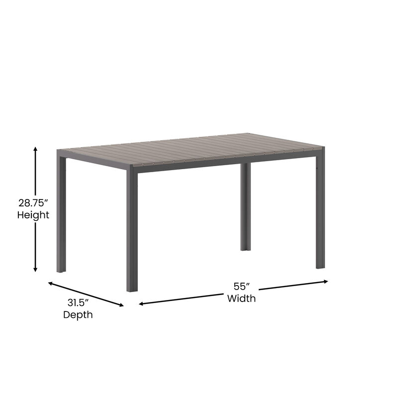 Faux Teak Restaurant Table
