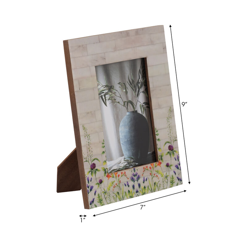 4"x6" Purp Flower Photo Frame