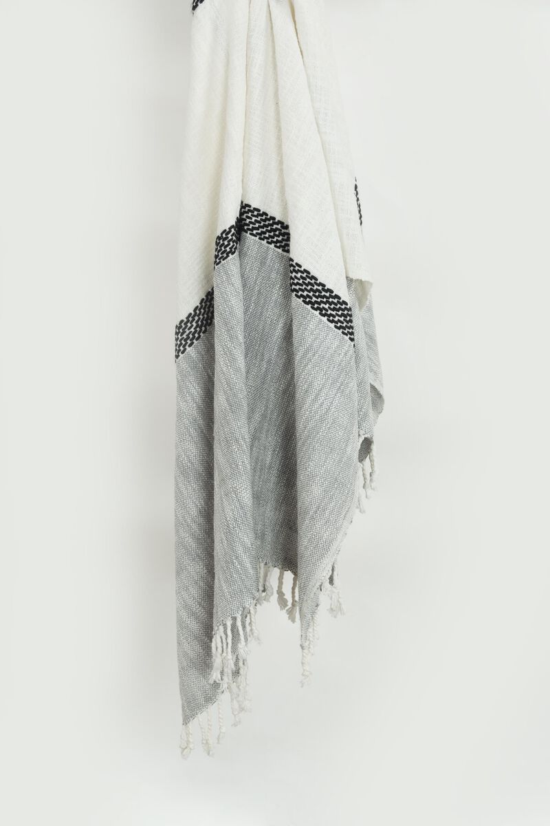 Gray/Natural 50" x 60" Throw Blanket