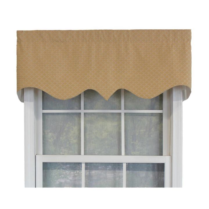 RLF Home Passat Regal Valance Ecru. 3" Rod Pocket 50"W x 17"L