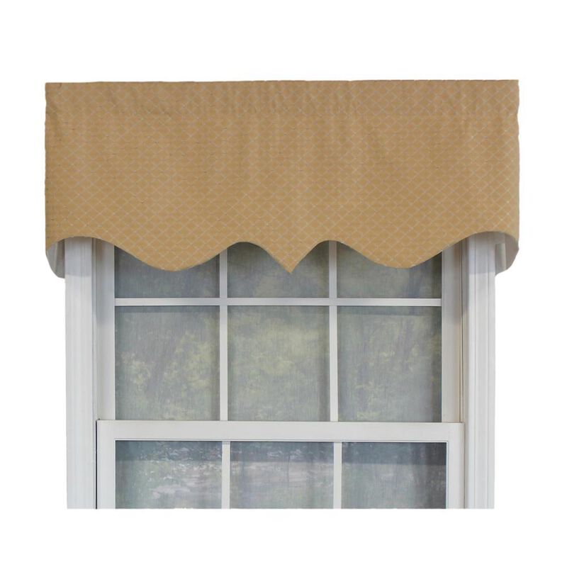 RLF Home Passat Regal Valance Ecru. 3" Rod Pocket 50"W x 17"L