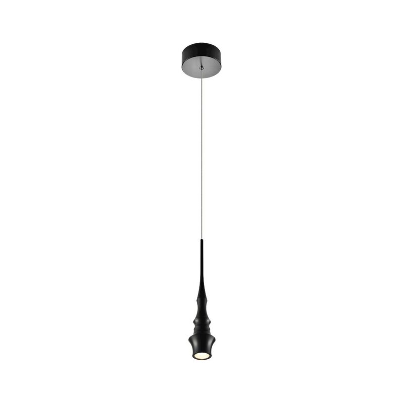 VONN Lighting Integrated LED Height Adjustable Pendant Light in Black
