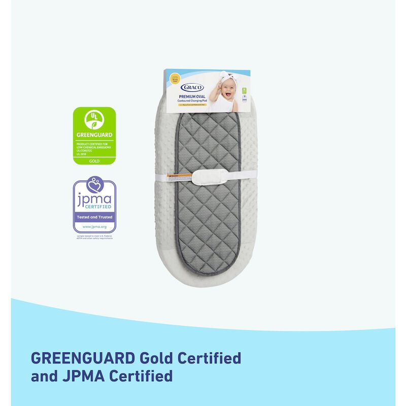 Graco Premium Oval Contoured Changing Pad with Bonus Cover and Water