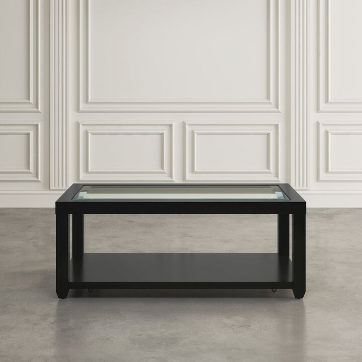 Jofran Urban Icon Contemporary Rectangular Glass Inlay Coffee Table