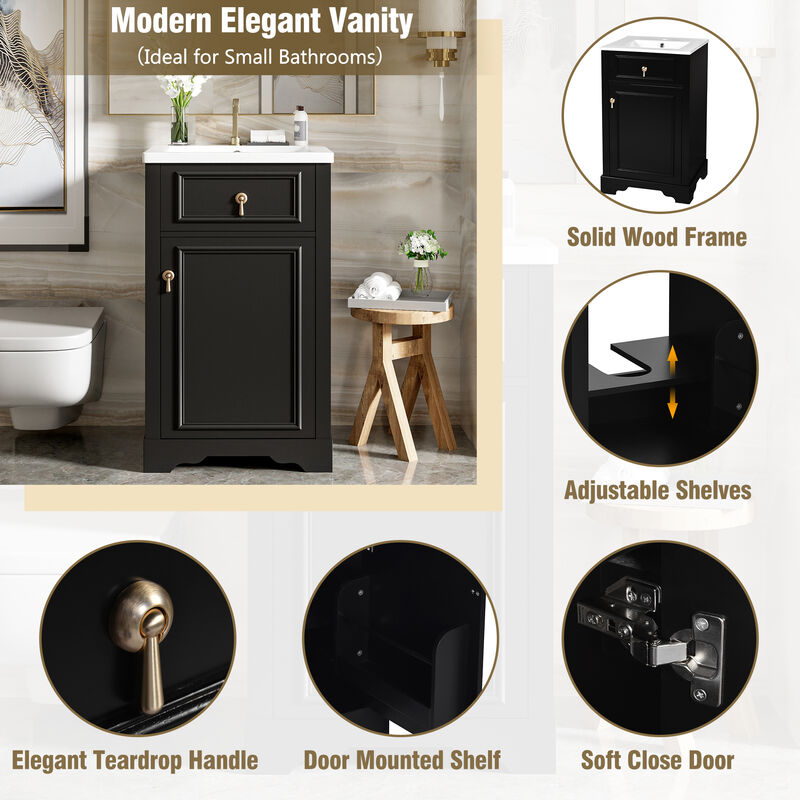 Merax Bathroom Vanitywith Ceramic Sink