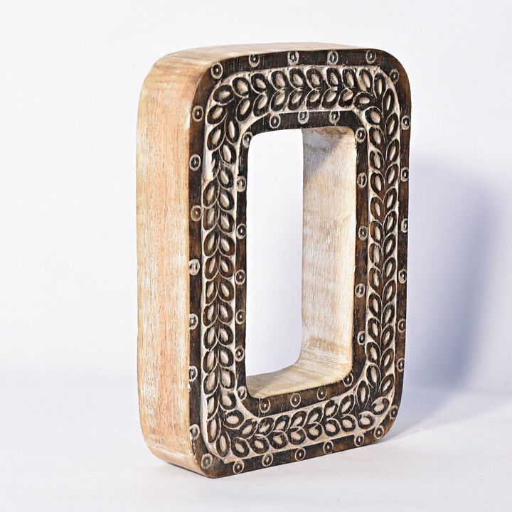 Vintage Natural Handmade Eco-Friendly "0" Numeric Number For Wall Mount & Table Top Décor